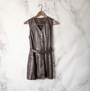 🖤 Vintage perfectly broken-in leather vest jacket